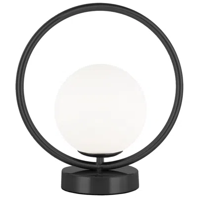 Dainolite Adrienna 11" High Matte Black Accent Table Lamp