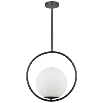 Dainolite Adrienna 15 3/4" Wide Matte Black Pendant Light