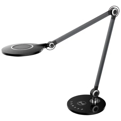 Dainolite Alina Black Led Touch Adjustable Architect Desk Lamp With Wireless Charging