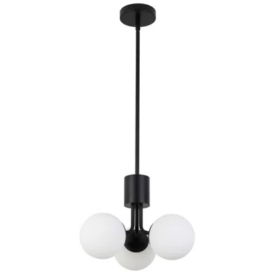Dainolite Amanda 15" Wide 3 Light Matte Black Pendant
