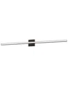 Dainolite 36w Colour Changing Vanity Matte Black With Frosted Acrylic Diffuser In Black