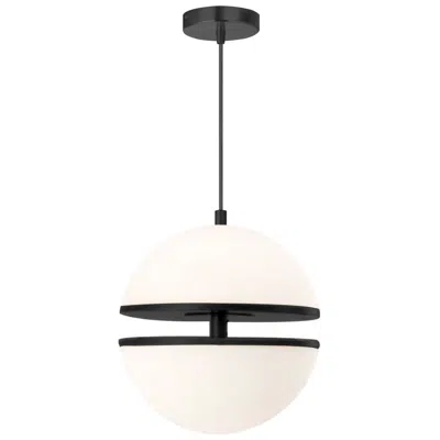 Dainolite Atomic 12" Wide Matte Black 30w Pendant