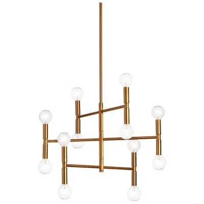 Dainolite Ava 21" Wide 12 Light Small Vintage Bronze Chandelier