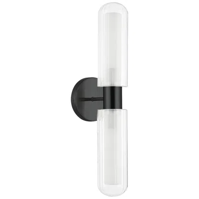 Dainolite Balbina 19.75" High 2-light Matte Black Wall Sconce