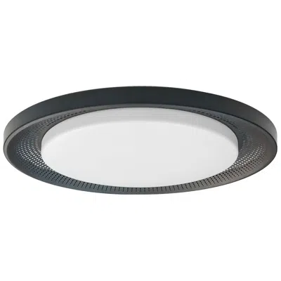 Dainolite Boullier 17.25" Wide Matte Black 30w Flush Mount