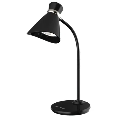 Dainolite Bowen 16" High Led Desk Lamp In Black With Touch Dimmer Control