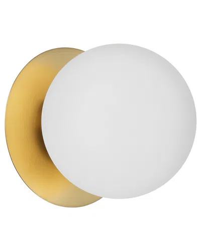 Dainolite Burlat 1-light Wall Sconce In White,aged Brass