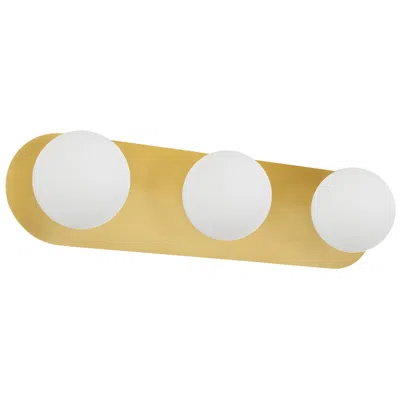 Dainolite Burlat 24 1/2" Wide Aged Brass 3-light Vanity Bath Light