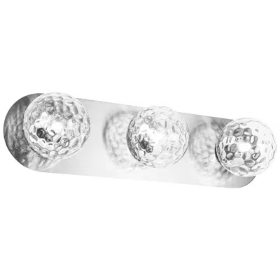Dainolite Burlat 24.5" Wide 3 Light Polished Chrome Vanity Light With Clear Glas