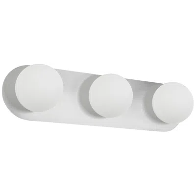 Dainolite Burlat 24.5" Wide 3 Light Polished Chrome Vanity Light With White Glas