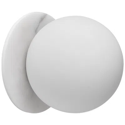 Dainolite Burlat 6" High Alabaster Finish Wall Sconce  W/ White Shade