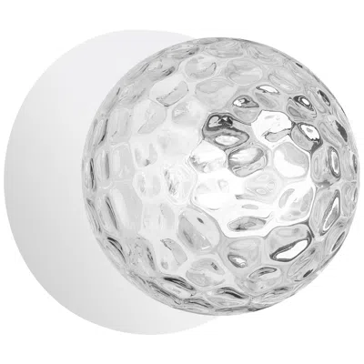 Dainolite Burlat 6" High Clear, Matte White Wall Sconce In Transparent