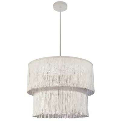 Dainolite Cadelaria 20" Wide 4-light White Chandelier In Gray