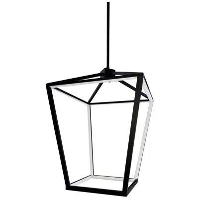 Dainolite Cage 13" Wide Matte Black 46w Led Pendant