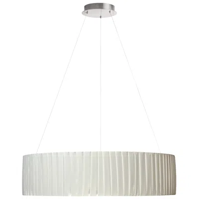 Dainolite Carla 23.5" Wide Matte White 32w Chandelier With White Ribbon