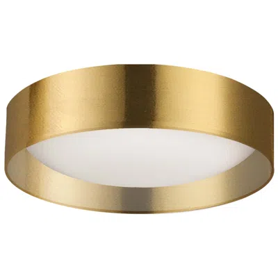 Dainolite Carmen 11" Wide Aged Brass 14w Flush Mount With Metal Shade In Gold