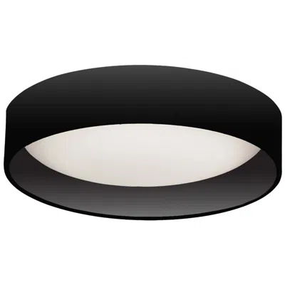Dainolite Carmen 11" Wide Matte Black 14w Flush Mount With Metal Shade
