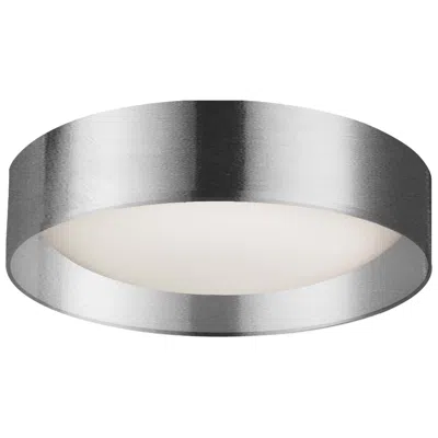 Dainolite Carmen 11" Wide Polished Chrome 14w Flush Mount With Metal Shade In Silver
