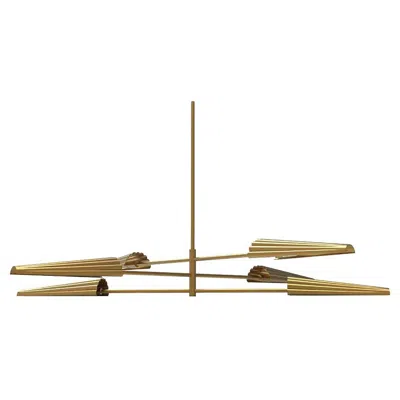 Dainolite Cassie 47.75" Wide 6 Light 3.tier Aged Brass Chandelier In Brown