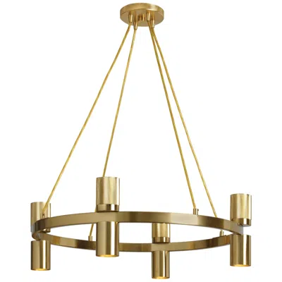 Dainolite Cerelia 24" Wide 8 Light Aged Brass Chandelier