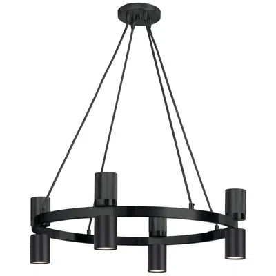 Dainolite Cerelia 24" Wide 8 Light Matte Black Chandelier