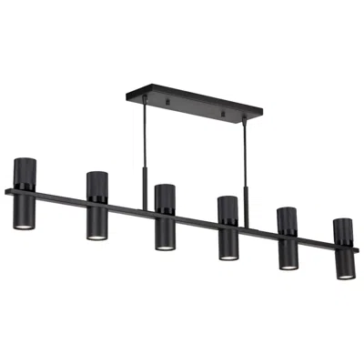 Dainolite Cerelia 48" Wide 12 Light Matte Black And Linear Chandelier