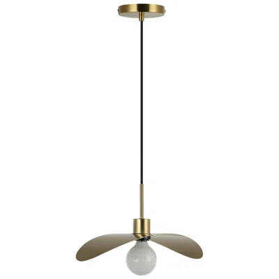 Dainolite Christobel 16" Wide Aged Brass Finish Pendant  W/ White Shade