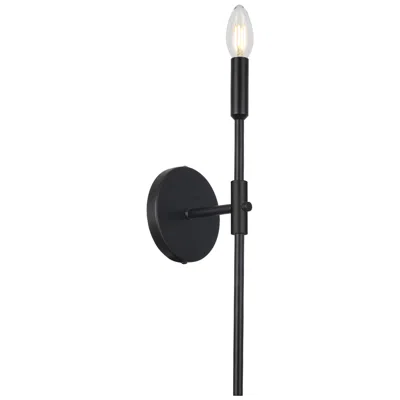Dainolite Cinthia 16" High Matte Black Wall Sconce