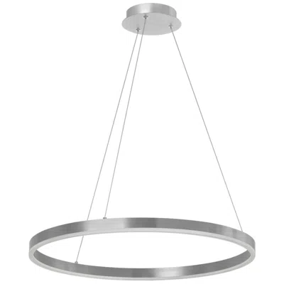 Dainolite Circulo 24" Wide Silver Finish Chandelier  W/ White Shade