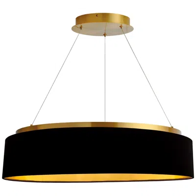 Dainolite Circulo 26" Wide Aged Brass 34w Chandelier In Black