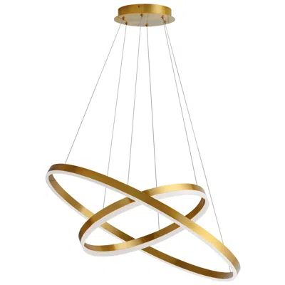 Dainolite Circulo 29" Wide Aged Brass 97w Chandelier In Gold