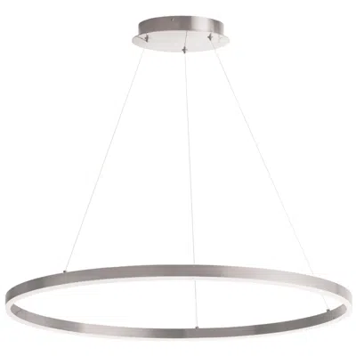 Dainolite Circulo 32" Wide Silver Finish Chandelier  W/ White Shade