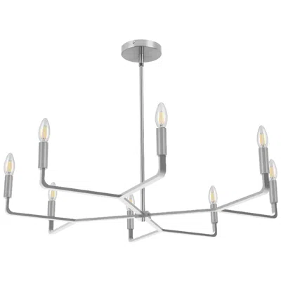 Dainolite Colette 32" Wide 8 Light Polished Chrome Chandelier