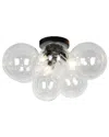 Dainolite Comet 3-light Flush Mount In Multi