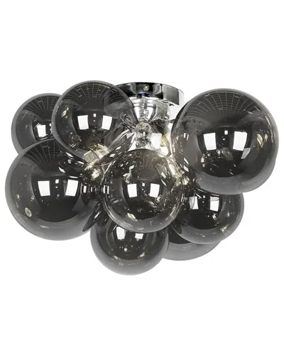 Dainolite Comet 3-light Flush Mount In Black
