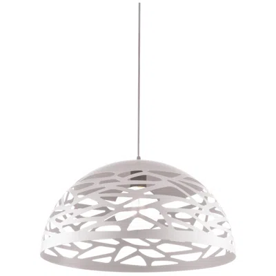 Dainolite Coral 16" Wide Matte White Pendant