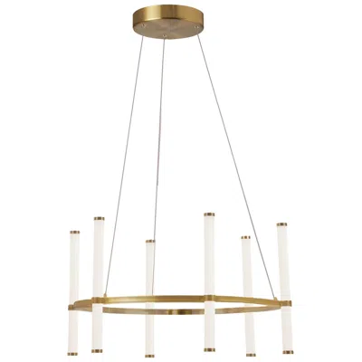 Dainolite Corvette 24" Wide Aged Brass 36w Chandelier In Gold