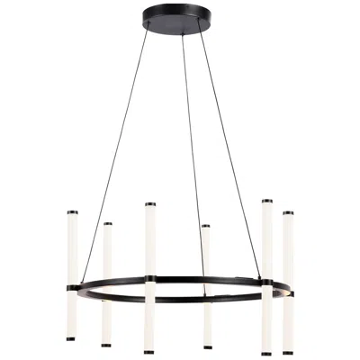 Dainolite Corvette 24" Wide Matte Black 36w Chandelier