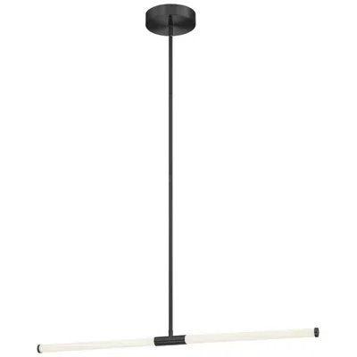 Dainolite Corvette 36"w Matte Black 20w Horizontal Pendant W/ White Diffusers