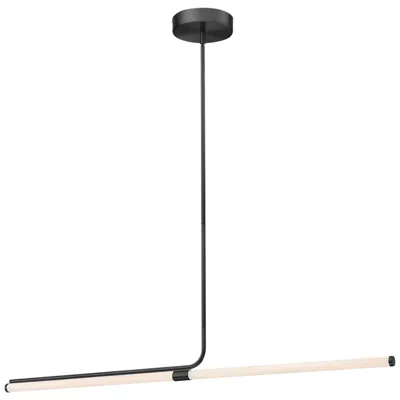Dainolite Corvette 48" Wide Horizontal Matte Black 24w Pendant