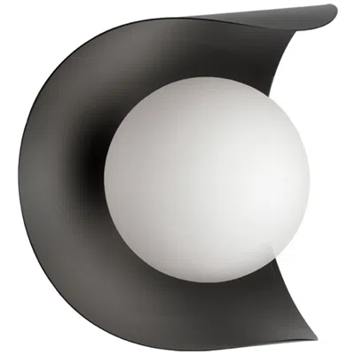 Dainolite Crescent 6.25" High Matte Black Wall Sconce