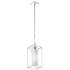 Dainolite Cubo 6.5" Wide Rectangular Frame Polished Chrome Pendant