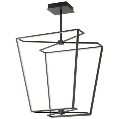 Dainolite Curant 20.75" Wide Matte Black 60w Chandelier