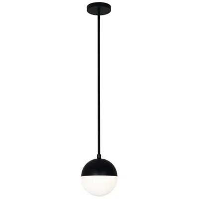 Dainolite Dayana 7" Wide Matte Black Mini Pendant