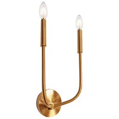 Dainolite Eleanor 15 1/4" High Aged Brass 2-light Wall Sconce