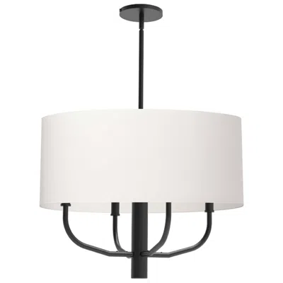 Dainolite Eleanor 22" Wide 4 Light Matte Black Chandelier