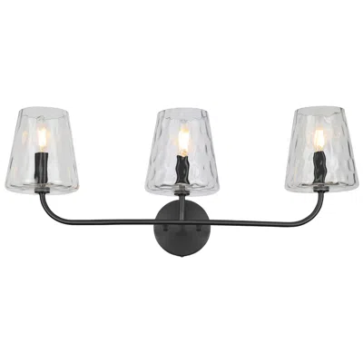 Dainolite Eleanor 26" Wide 3 Light Matte Black Vanity Light In White