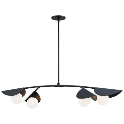 Dainolite Emma 41" Wide Matte Black 4-light Linear Modern Pendant