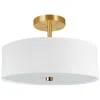 Dainolite Everly 3-light Semi-flush Mount In White