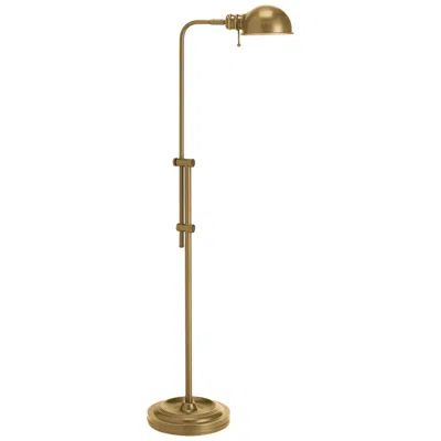 Dainolite Fedora 58" Aged Brass Adjustable Pharmacy Floor Lamp In Gold